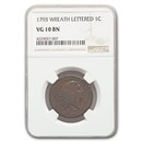 1793 Flowing Hair Large Cent VG-10 NGC (Wreath Lettered, Brown) 1793 Flowing Hair Large Cent VG-10 NGC (Wreath Lettered, Brown)
